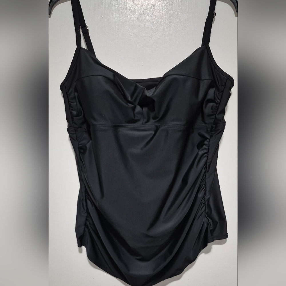 Merona Elegant Black One-Piece Swimsuit Top. NWOT